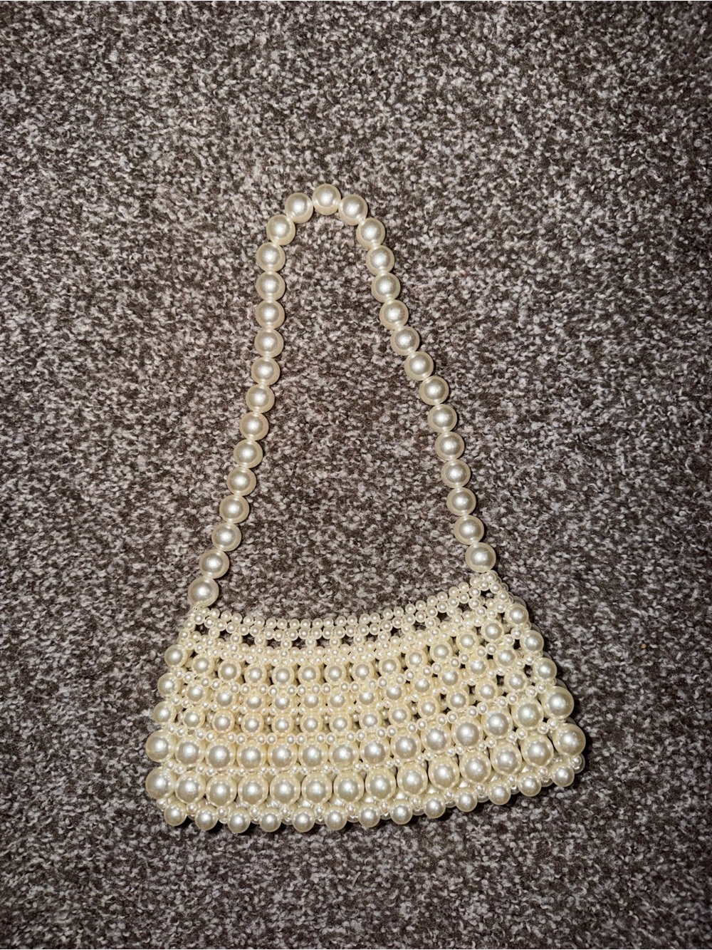 Pearl Beaded Shoulder Bag - Ivory Pearl